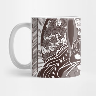 Moon Bunny Illustration Mug